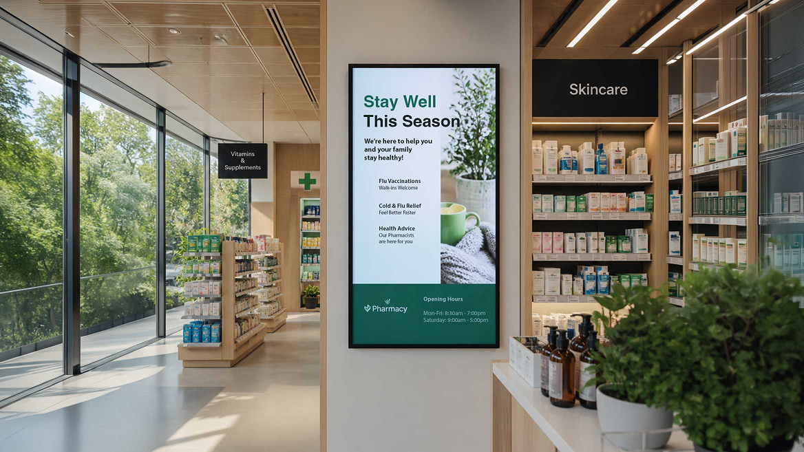 Pharmacy digital signage