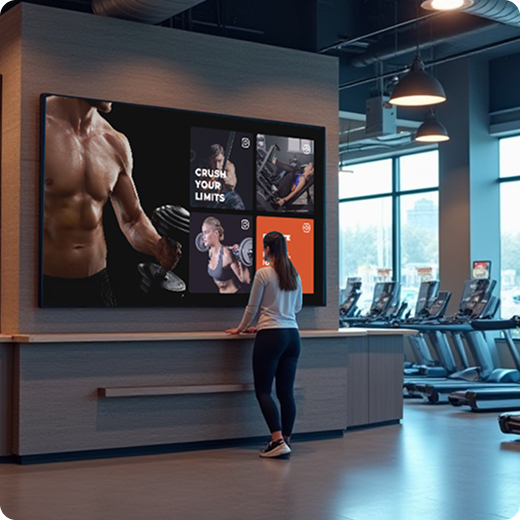 Digital signage with fitness motivation using Yodeck