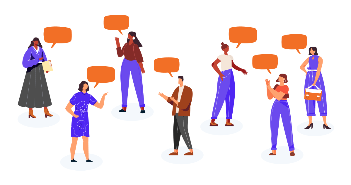 employees talking to each other