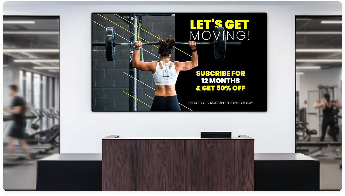 Gym digital signage