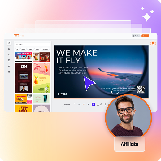 Yodeck digital signage content creation interface