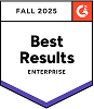 Yodeck digital signage Fall 2025 best results badge