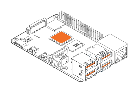Yodeck digital signage Raspberry Pi board illustration