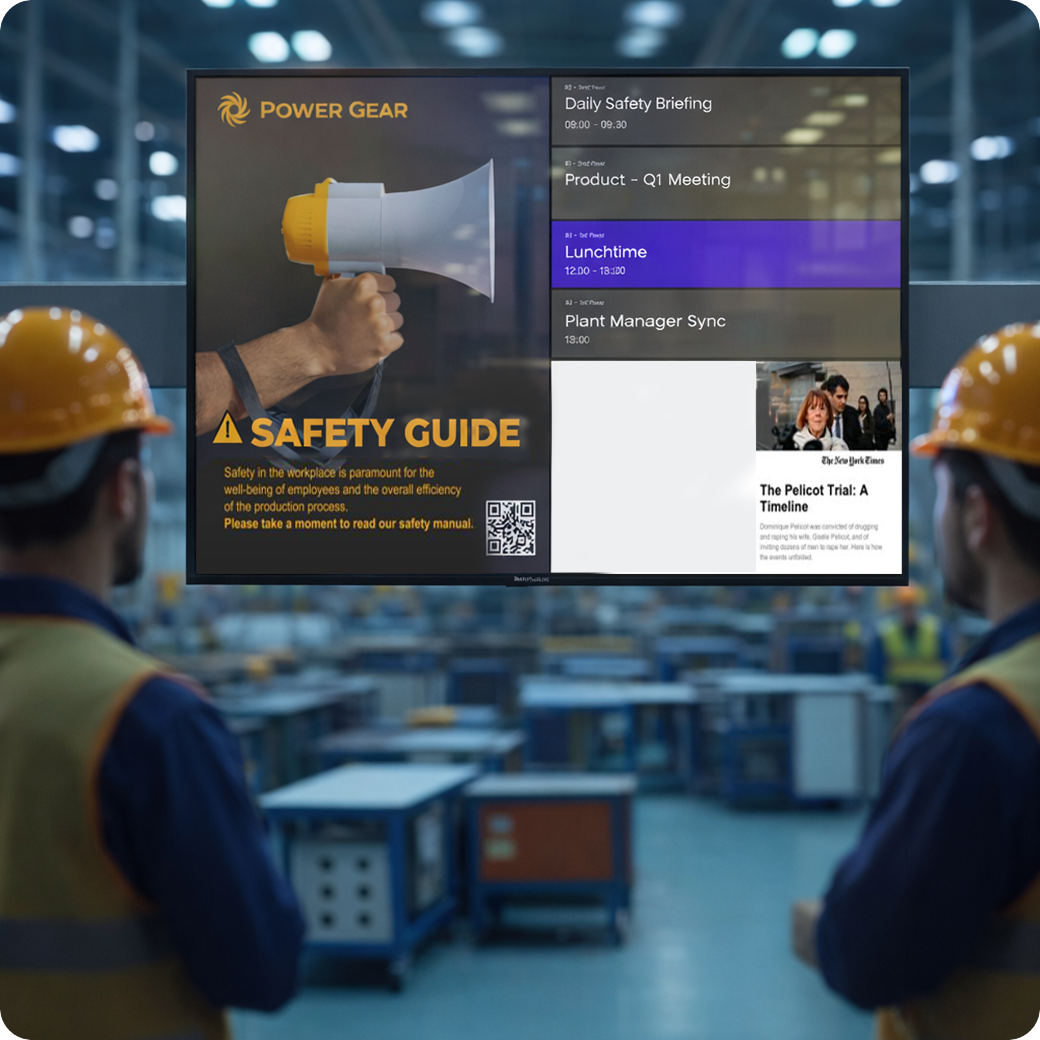 safety and alerts digital signage