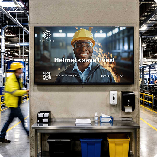 Yodeck manufacturing digital signage solution