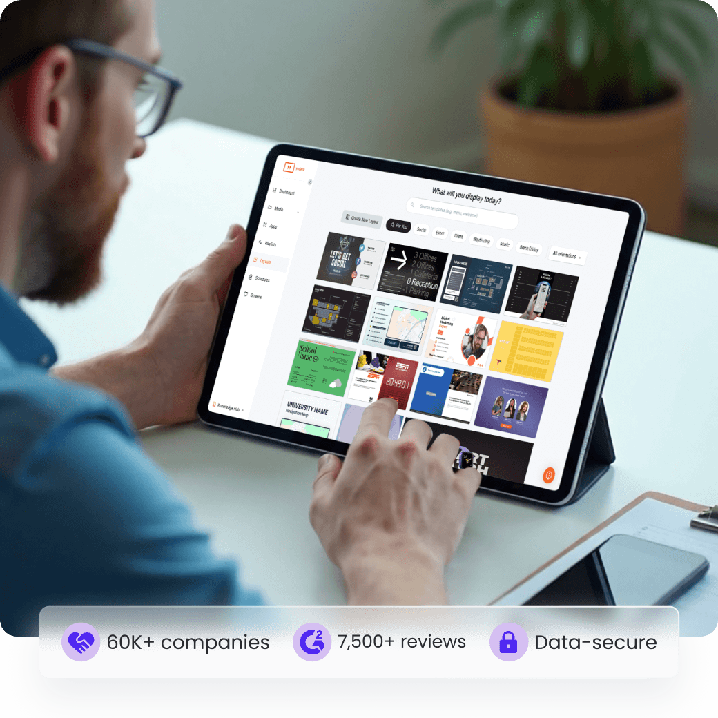 Yodeck digital signage content management interface